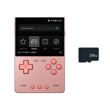 BRICK Hammer Retro Handheld Game Console 3.2inch IPS Screen Portable Retro Metal Game Console LED Lighting 256GB Pink