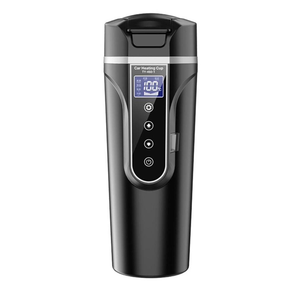 450Ml Smart Electric Heating Cup For Cars 12V/24V Portable Electric Kettle Lcd Touch Display Smart Car Bottle A 4854128981651