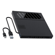 External CD/DVD Drive,USB 3.0 CD DVD Burner Player with 4 USB Ports and 2 TF/SD Card Slots,Disc Drive for Laptop PC