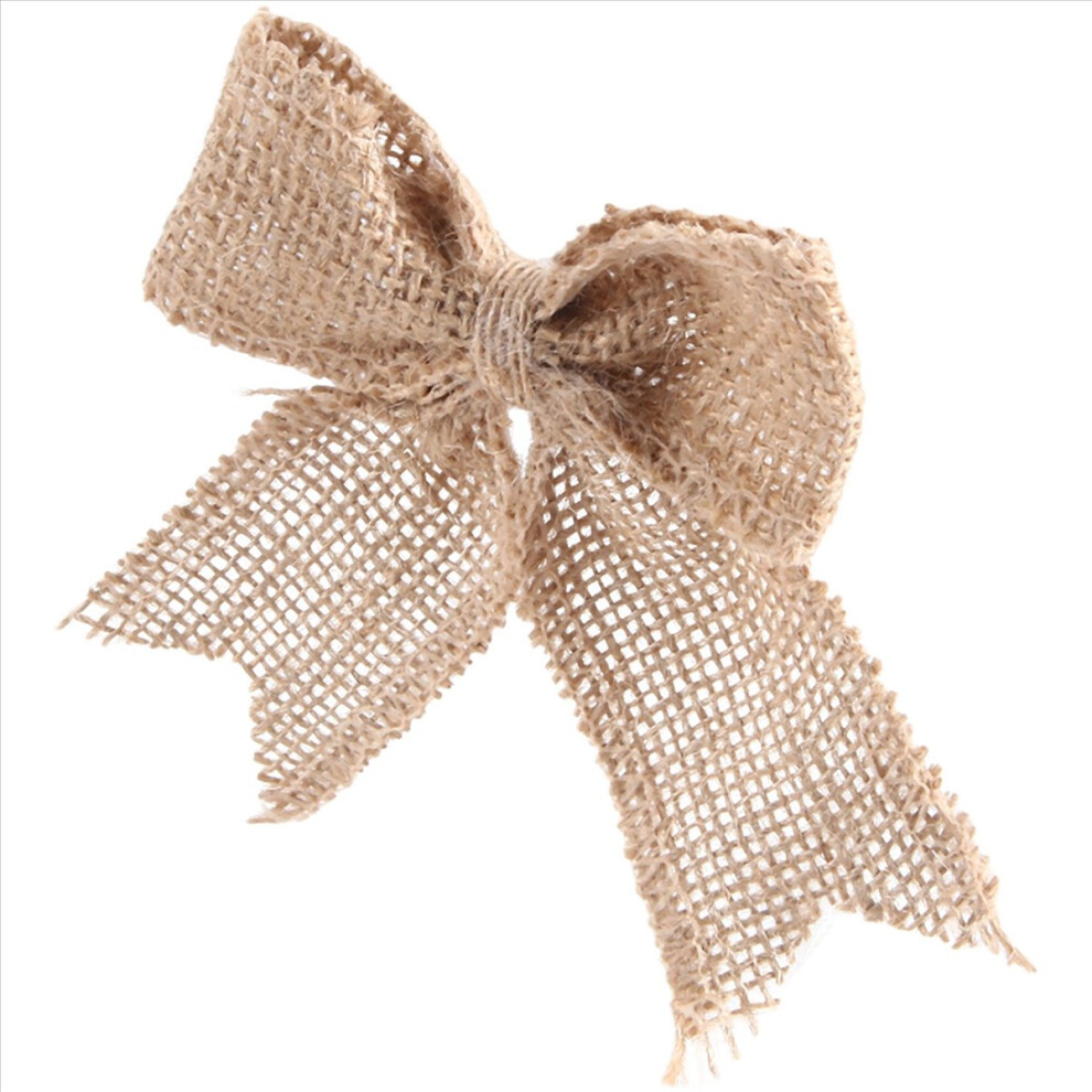 30 Pcs Burlap Bows Burlap Bow Knot Handmade Burlap For Christmas Decorate Tree Festival Holiday Party Supplies 4854128950671