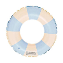 (70,Blue)Kids Pool Swim Ring Floats Retro Striped Inflatable Swimming Circle For Pool Party Beginner Swimmer Tw