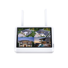 8CH Wireless 7-Inch LCD Monitor NVR Screen with WIFI Home Security Recorder System Video Surveillance 265 EU Plug