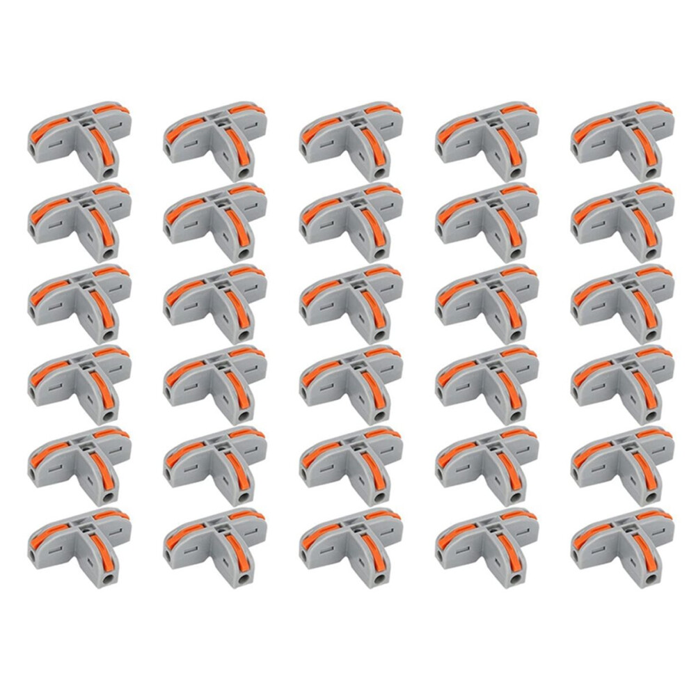 30Pcs T Shape Lever Nut Wire Connector, Quick Splitter 3 Way Electrical Connectors 4854128953788