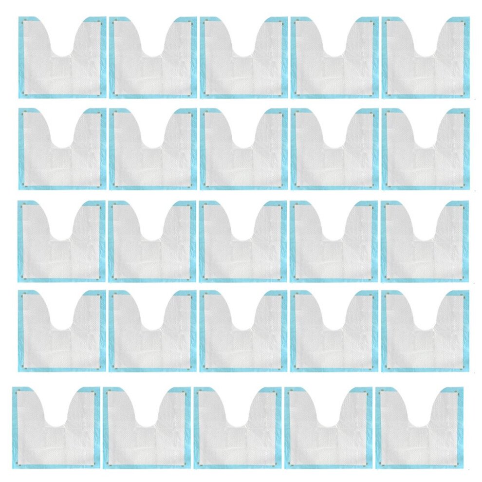 25 Pack Disposable Toilet Mats Absorbent Toilet Floor Protector From Urine U-Shape Toilet Training Rug Waterproof