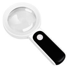 Magnifying Glass 30X with Light,Magnification Handheld Large Magnifying Glass 18LED Cold and Warm Light with 3 Modes