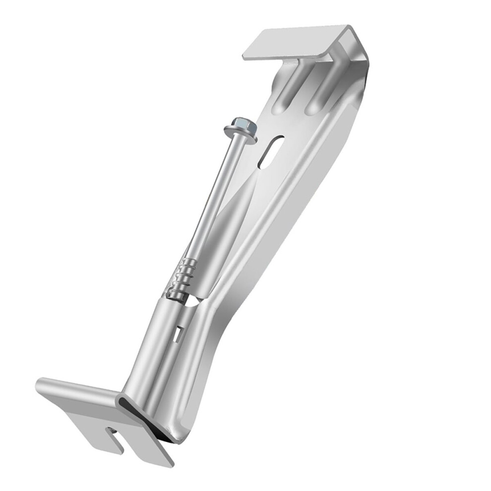 5 Inch Aluminum Gutter Hangers With Assembled Screw - Hidden Brackets For Rain Gutter Support, 50 Pcs 4854128990042