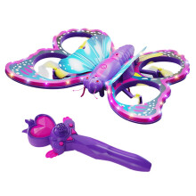 V40 Glitter Butterfly Remote Control Aircraft 2.4GHz Sensing Mini Drone RC Quadcopter Toy Gift for Kids