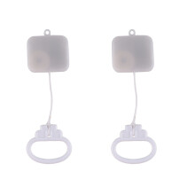 2X Pull String Cord Music Box White Kids Bed Bell Rattle Gifts Parts Accessories