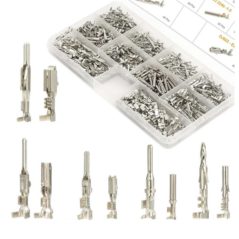 440Pcs Automotive Electrical Pin Connectors Kit 1.5- 2.8Mm Pin Terminals Wire Connector Harness For 22-12 Gauge Plug 4854128972499