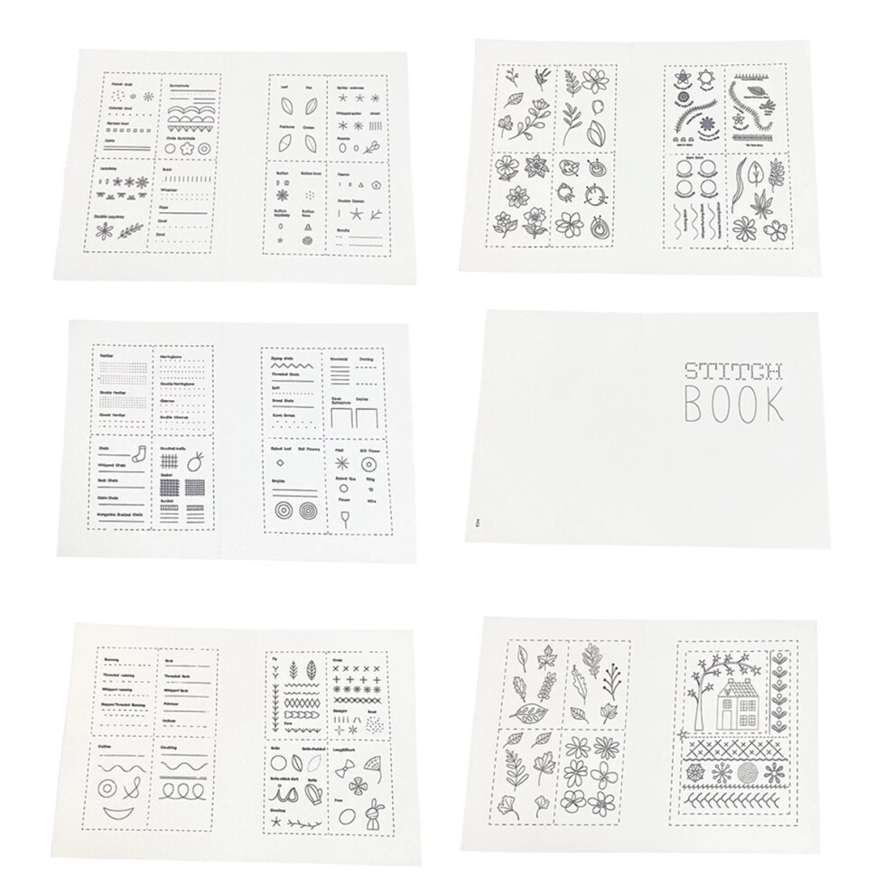6 Pages Embroidery Stitches Book, Diy Stitchesbooks, Embroidery Sewing Books, Beginner Embroidery Sewing Kit 4854128971201