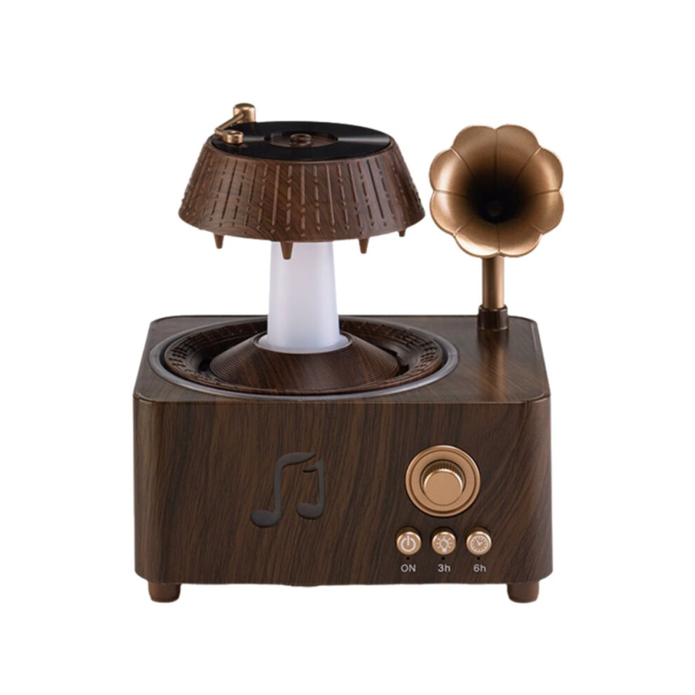 Aromatherapy Humidifier 250Ml Air Humidifier Essential Oil Diffuser Vintage Gramophone Style For Home,Office Eu Plug 4854128990141