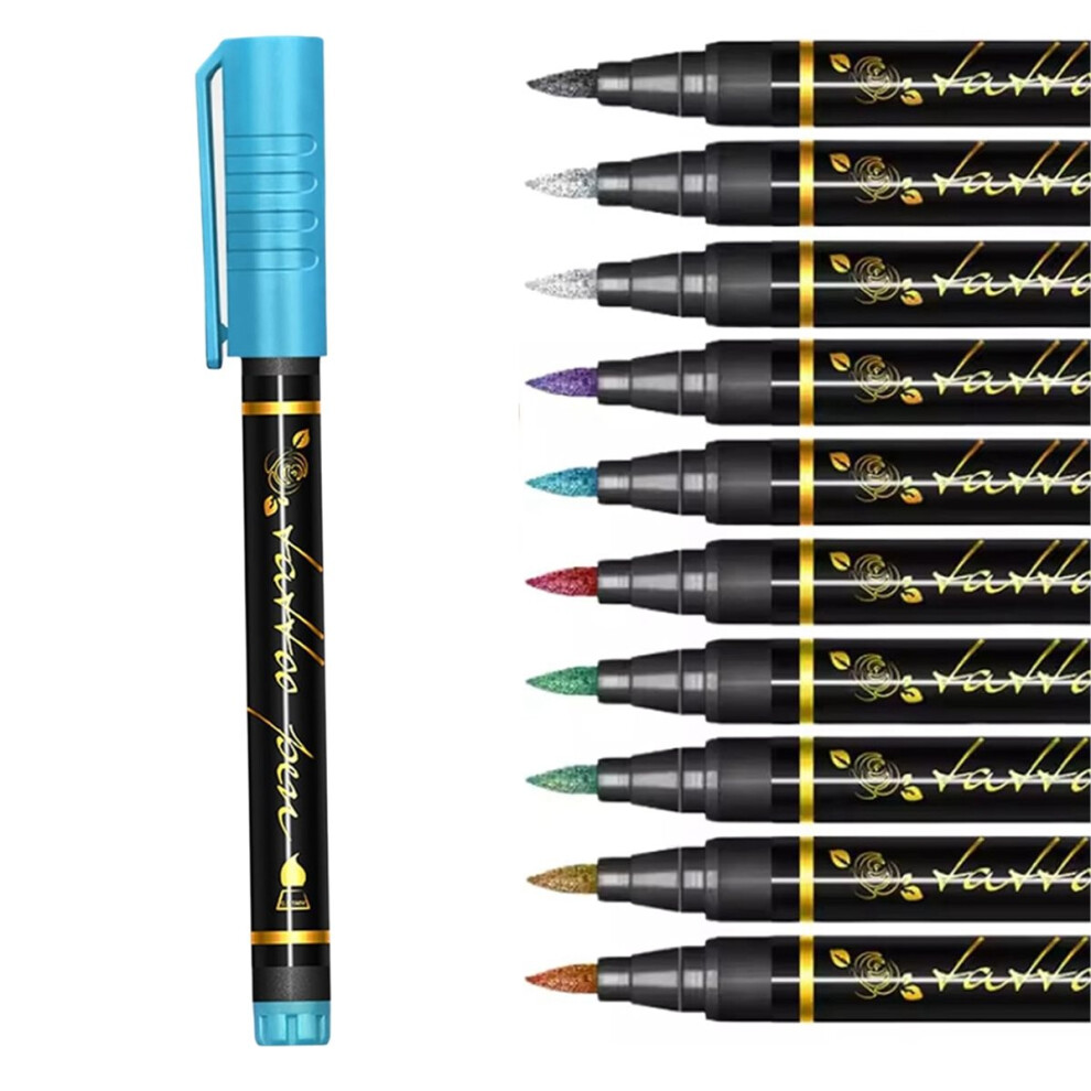 10Pcs Temporary Tattoo Markers Washable Temporary Tattoo Pens, Body Markers For Skin Painting, Diy Painting Drawing 4854128992435