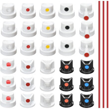 Spraying Can Nozzle Tips for Graffiti, 30 PCS Universal Replacement Sprays Paint Caps & Nozzles Kit, for Montana Can