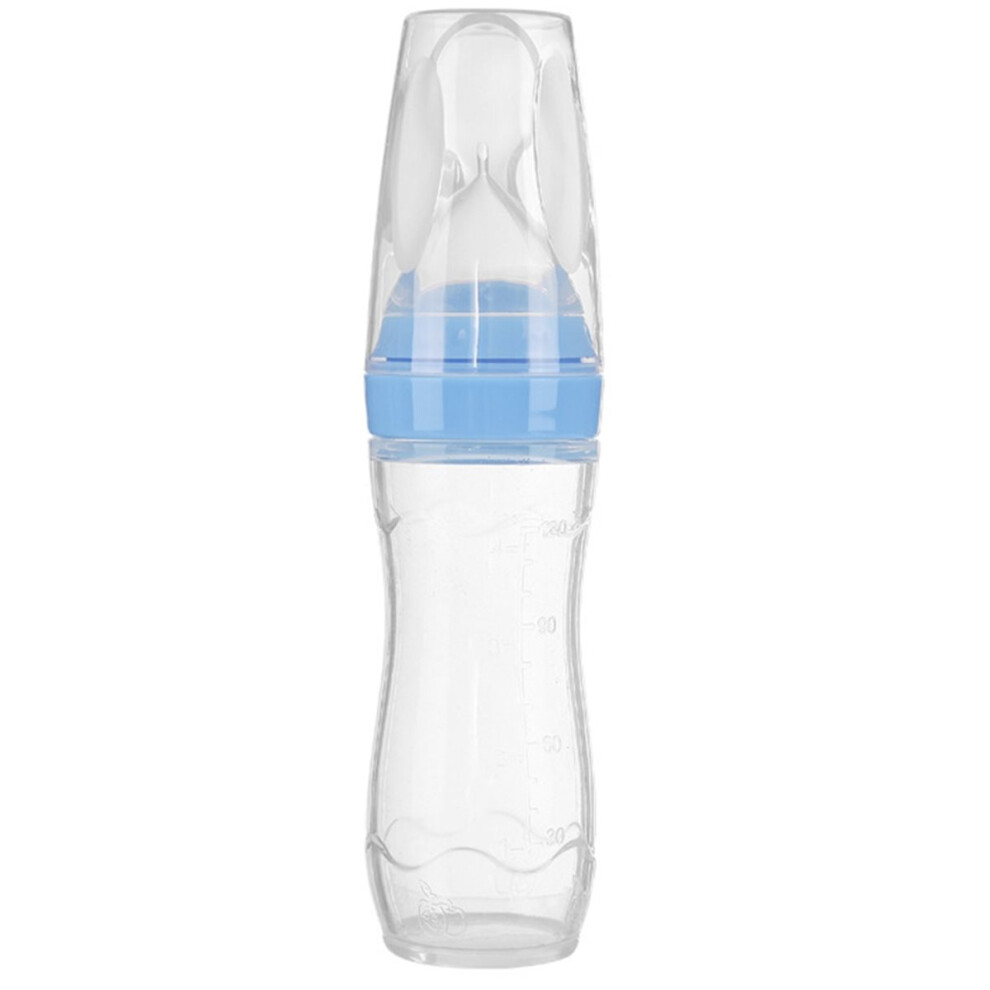 Silicone Baby Dispensing Spoon Feeder Infant Squeeze Cereal Feeder Feed Bottle for Puree, Baby Rice Cereal Spoon
