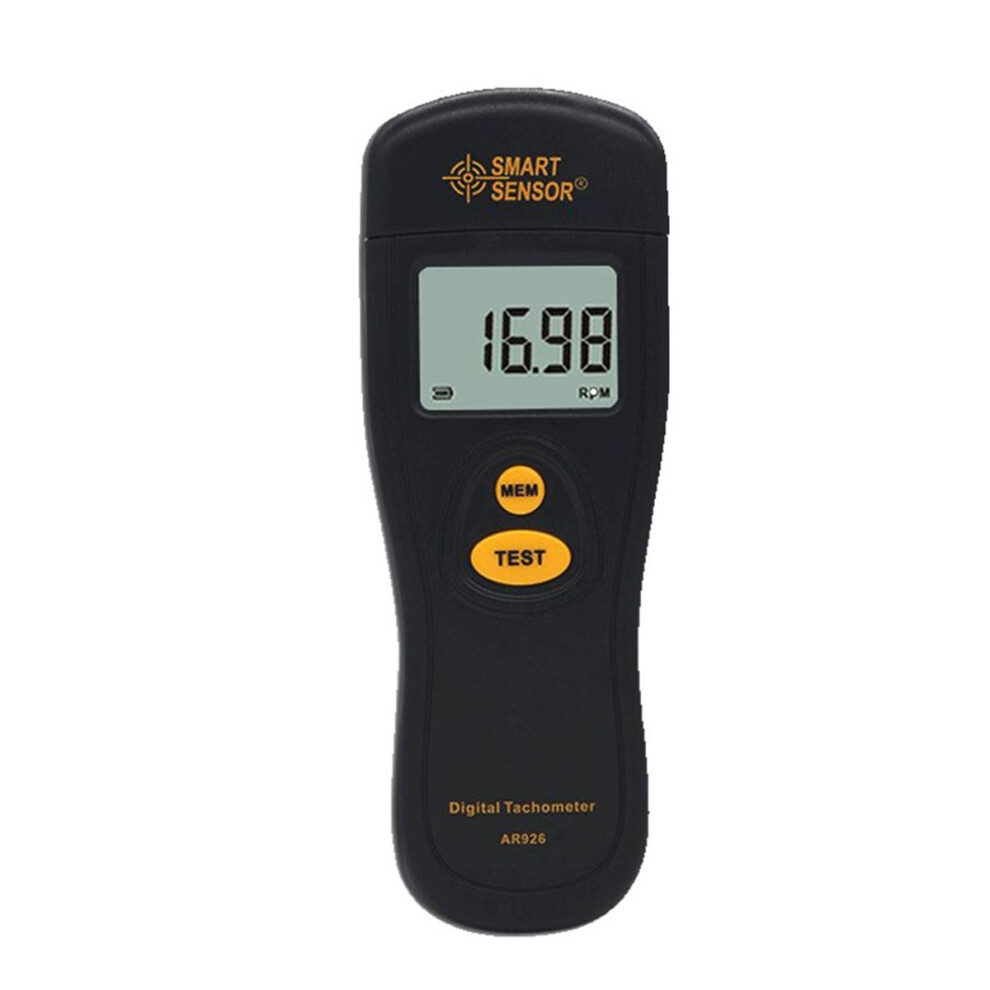 Ar926 Digital Tachometer Rotational Speed Meter Motor Rpm Meter Tach Tools Non-Contact Photoelectric Speedometer 4854128906876