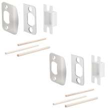 Standard Door Lock Strike Plate with Spacer Shim Door Restorer Repair Kits to Fix Door 'T in