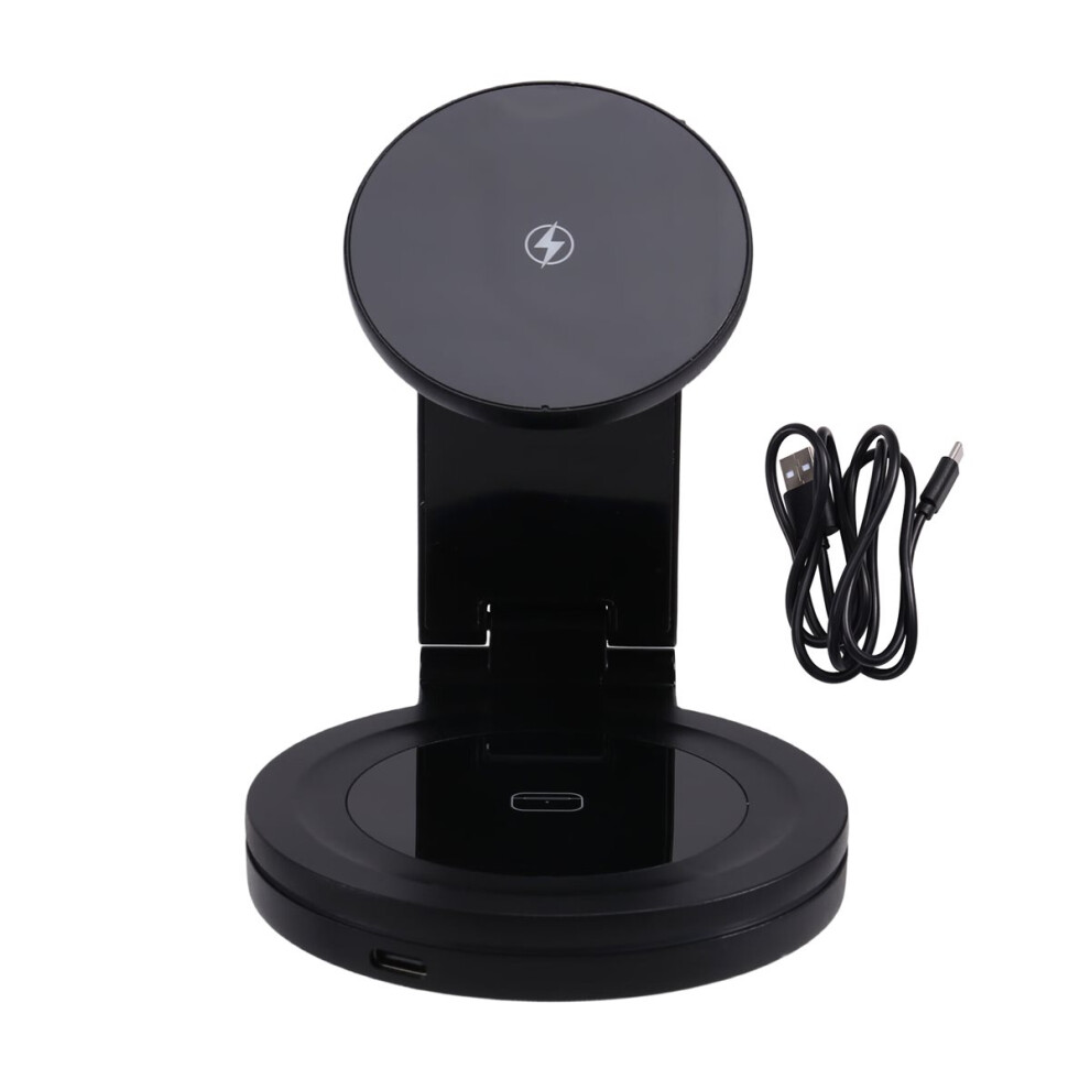 Foldable 3In1 Magnetic Wireless Charger,360º Rotatable Charging Station,15W For 12-17,For Watch,For 4854128900713