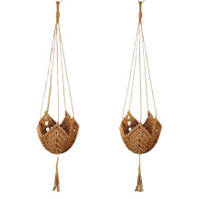 Handmade Macrame Flower Pot Wall Decor Courtyard Garden Hanging Planter Hanging Basket Plant Hanger Hanging Plant