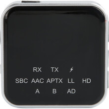 Bluetooth 5.2 Transmitter Receiver, Adaptive HD Adapter, Dual Mode, Low Latency Audio with 3.5mm AUX Connector