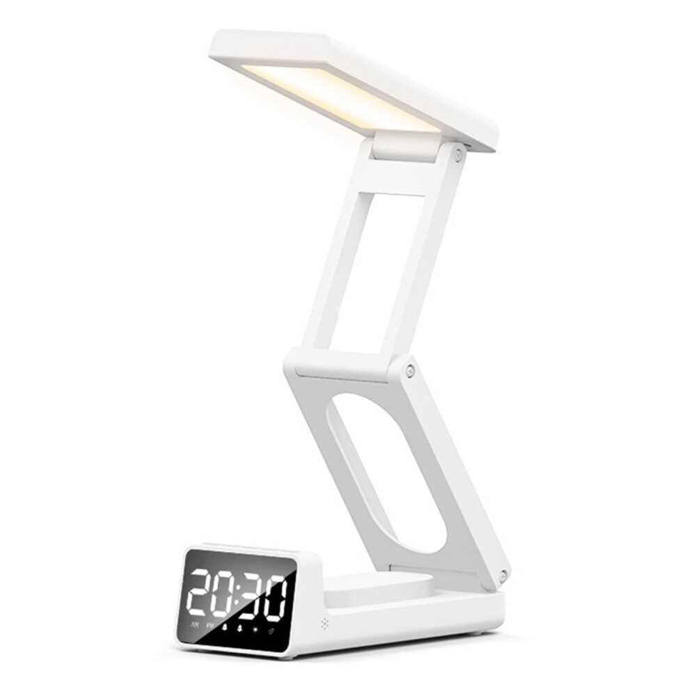 Multifunctional Soundless Alarm Clock Folding Carryable Design Nightlight Feature for Night Reading Travelling