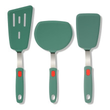 Silicone Spatula Turner Set Stainless Steel Inside Kitchen Utensils Set Silicone Pan Pan Pan Spatula