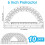 10 Pack Clear Protractor Set, 6 Inch Plastic Geometry Tools, 180 Degree Measurement for School, Office, Classroom 2