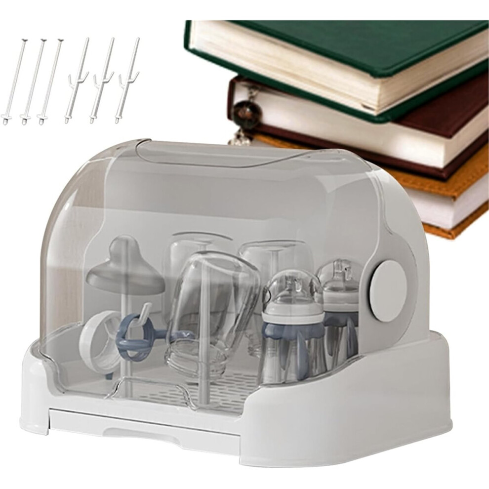 Baby Bottle Organizer, Covered Storage Box for Bottles - Dustproof Container for Breast Milk and Kitchen,Bathroom
