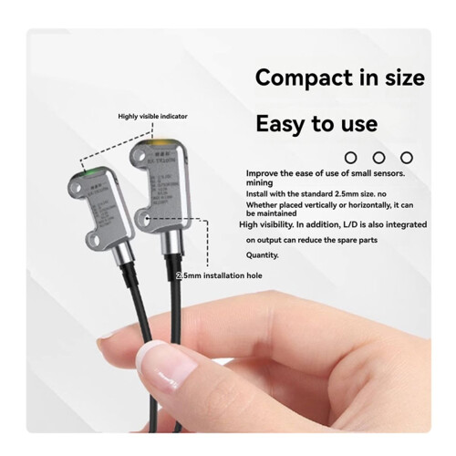 BX-TR100N Photoelectric Sensor Switch Mini Ultra-Thin Diffuse Reflective Detection 2000mm Stainless Steel Shell 2