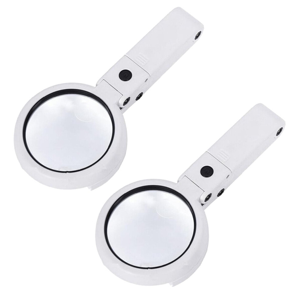 Light Illuminated 11X 5X Magnifying Glass Stand Portable Magnifier Handheld Led S Folding Lamp Newspapers