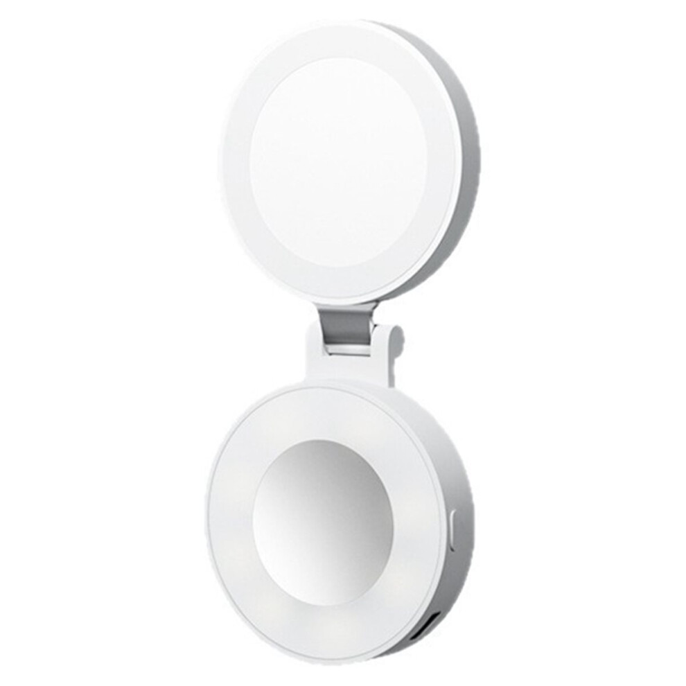 Magnetic Foldable And Expandable Dual-Color Temperature Selfie With Mirror, For Vlogging, Live Streaming, Ph Light 4854128932929