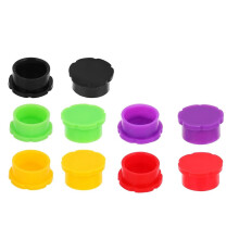 10pcs 3ml Glass Vial Protective Caps, Multi-Color Rubber Leakproof & Reusable Lids for Essential Oil Bottles & Lab Use