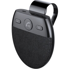 Bluetooth 5.0 Car Speakerphone Kit - Wireless Handsfree Sun Visor Music Player with Mic, Noise Reduction