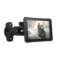 5inch Motorcycle GPS Navigator Screen Carplay Android Auto Voice Control IPX7 Waterproof Anti-Theft Moto Monitor
