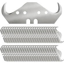50PCS Utility Hook Blades,Safety Horn Knife Blade for Wallpaper, Cutting Carpets, Roofing, Industry Materials