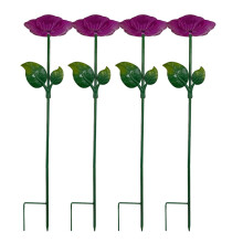 4 Pcs Bee Watering Station Vivid Flower Butterfly Water Feeder Cup Bee Bird Bath Cups for Garden Yard Outdoor Decor
