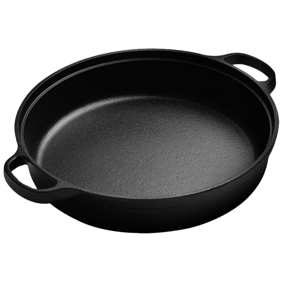 Thickened Cast Iron Skillet Nonstick Cooking Pot Household Round Edge Ergonomic Handle Even Heating Cast Iron Soup Pot 4854128931472