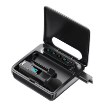 Wireless Earphones HiFi Stereo Headsets Bluetooth 5.5 with Collar-Clip Microphone Earbuds Calling Noise Canceling A