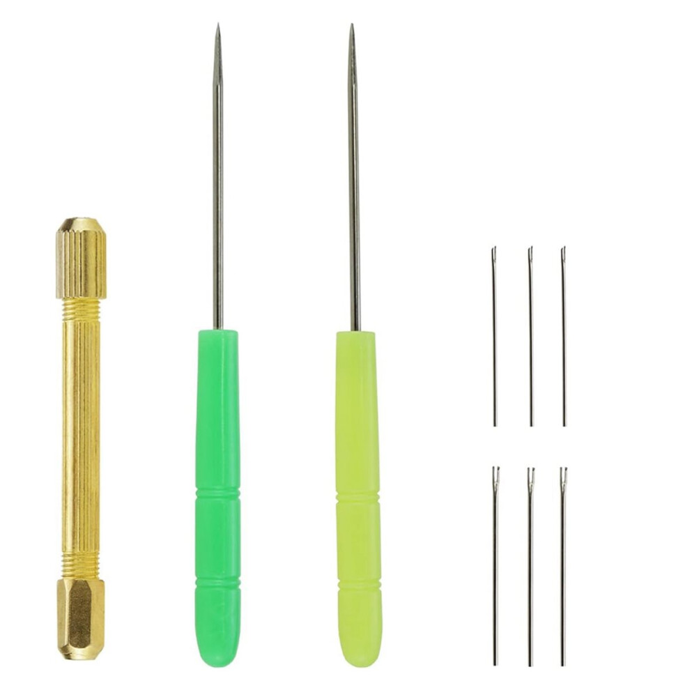 Unisex 9-Piece Set Doll Breed Hair Diy Doll Hair Making Tools Supplies Doll Hair Rooting Reroot Rehair Tool Holder