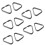 10pcs Camera Triangle Split Strap Hook Belt Lug Ring for Lanyard Keychain Shoulder Strap Accessories 1