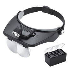 Headband Glasses Magnifier 1.2X 1.8X 2.5X 3.5X LED Magnifier Loupe Glasses Reading Magnifier Jewelry Magnifier