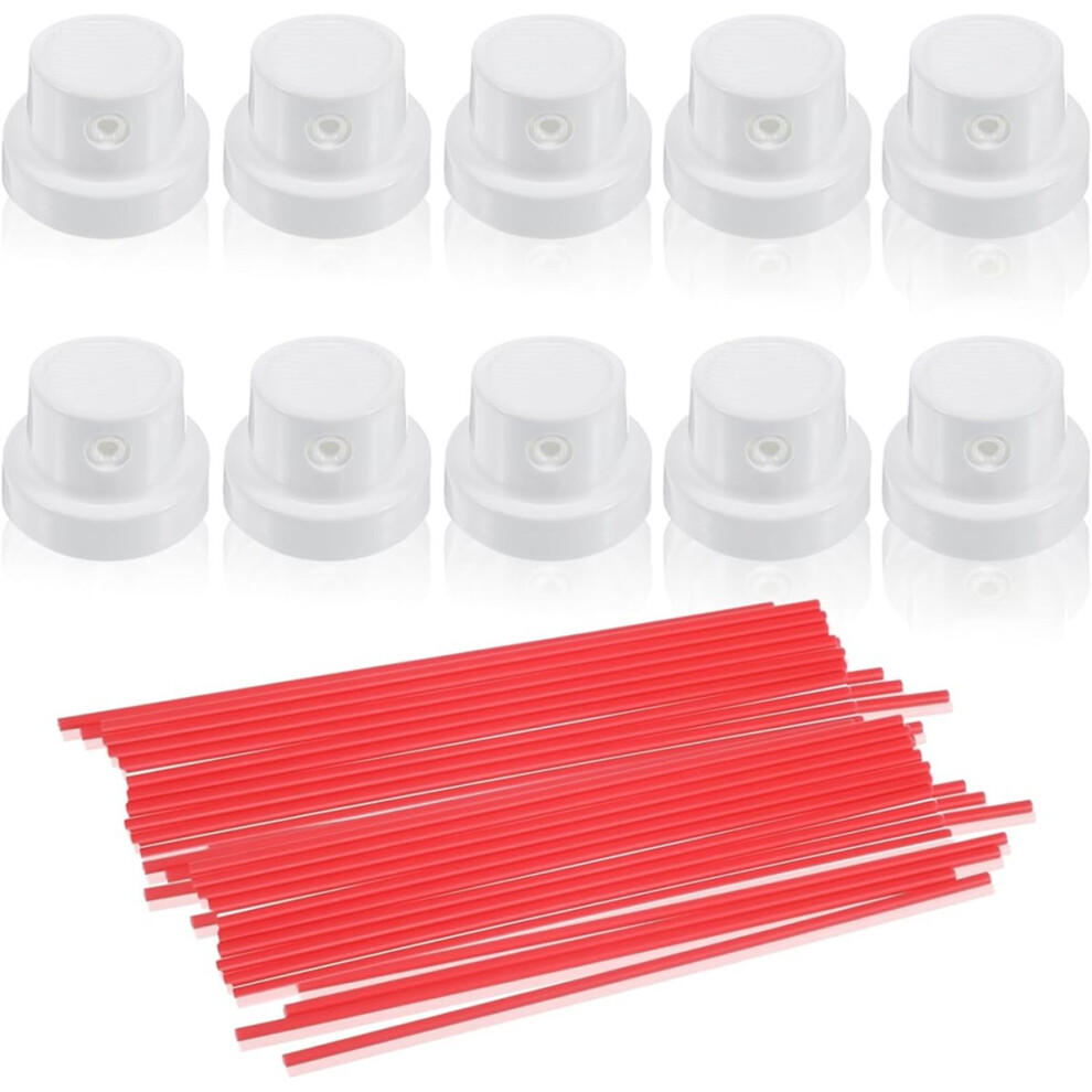 Straws And Nozzle Extensions - Red Plastic Paint Nozzles For Cans, Replacement Extension Straw 4854138057421