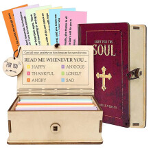 Wooden Bible Verses Box Bible Verse Cards Storage Box Daily Inspiration Scripture Prayer Organization for Family