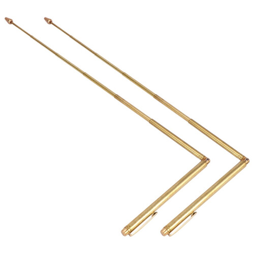 2Pcs Pure Copper Dowsing Rods Portable Dragon Seeking Tool Divining Rod Pen 1