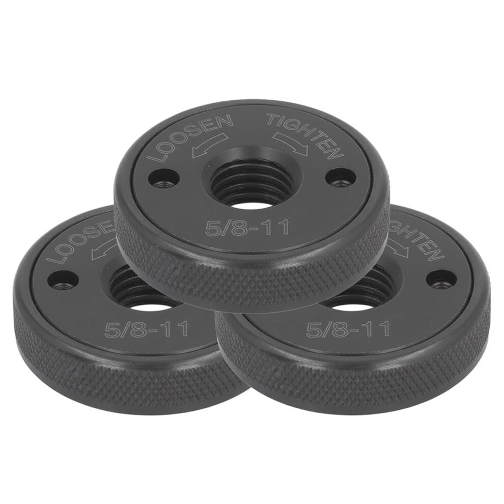 3Pcs Quick Release Nut For Anlgle Grinder,5/8-11 Self Locking Flange Nuts Metal Lock Grinder Knurled Arbor Nut 4854138077375