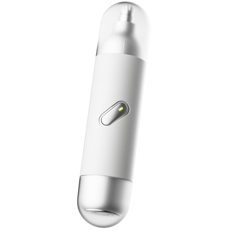 White New Electric Hair Trimmer For Nose Men Painless Rechargeable Sideburns Eyebrows Beard 2 In 1 Hair Clipper Shaver