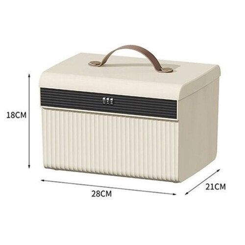 New Three Digit Password Lock Safe Box Two Layers Lockable Lock Box Privacy Security Large Capacity Storage Box Home S 1