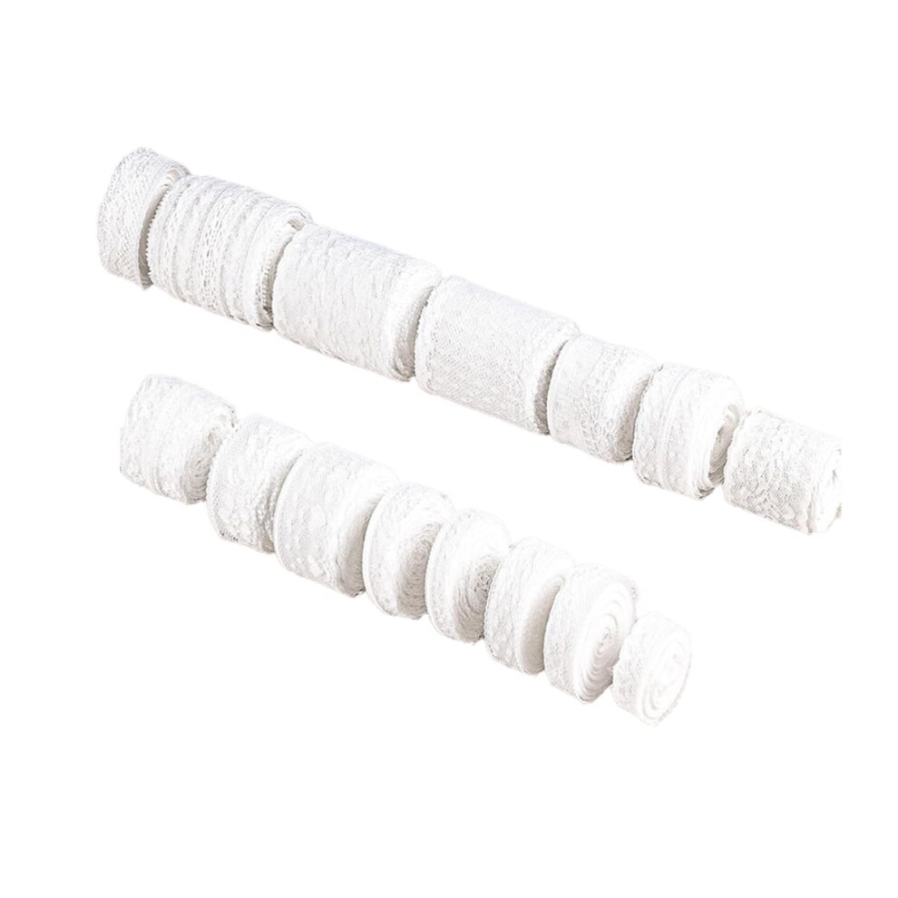 Lace Ribbon 15 Rolls Vintage Lace Trims With Assorted Crochet & Sewing Patterns,5M For Each Roll White 4854138076224