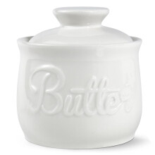 Butter Crock with Improved Lid Porcelain French Butter Dish Keeper Butter Dish Keeper for Spreadable Butter