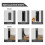 Pocket Door Handles and Edge Pull Matte , Handles Hardware ,Recessed Finger Flush Pulls 3pcs Black 4