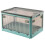 Foldable Storage Box with Wheels Large Capacity Transparent Stackable Waterproof for Closet Use and Home Organization B 1